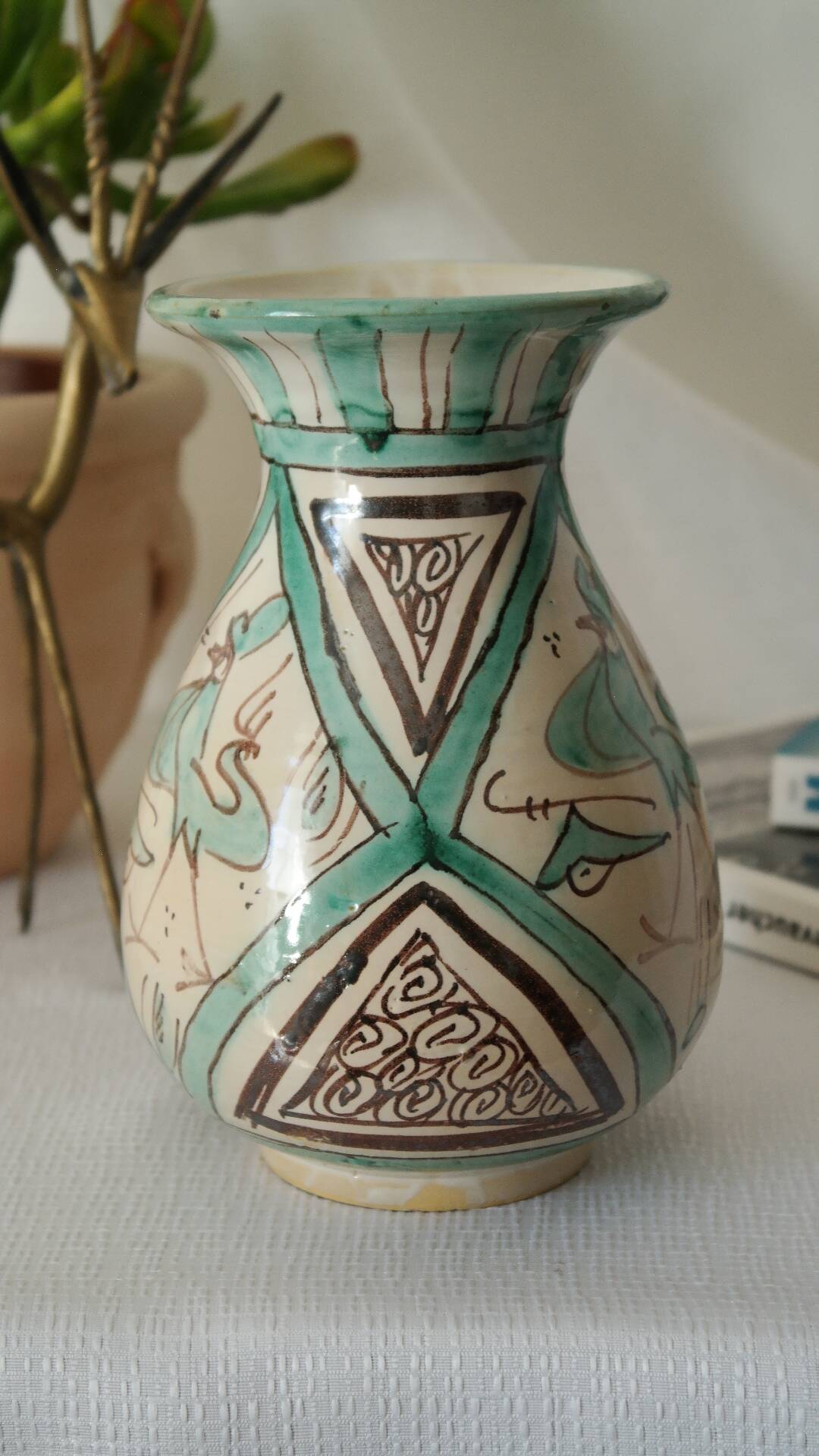Spanish enamelled terracotta vase PUNTER 1960