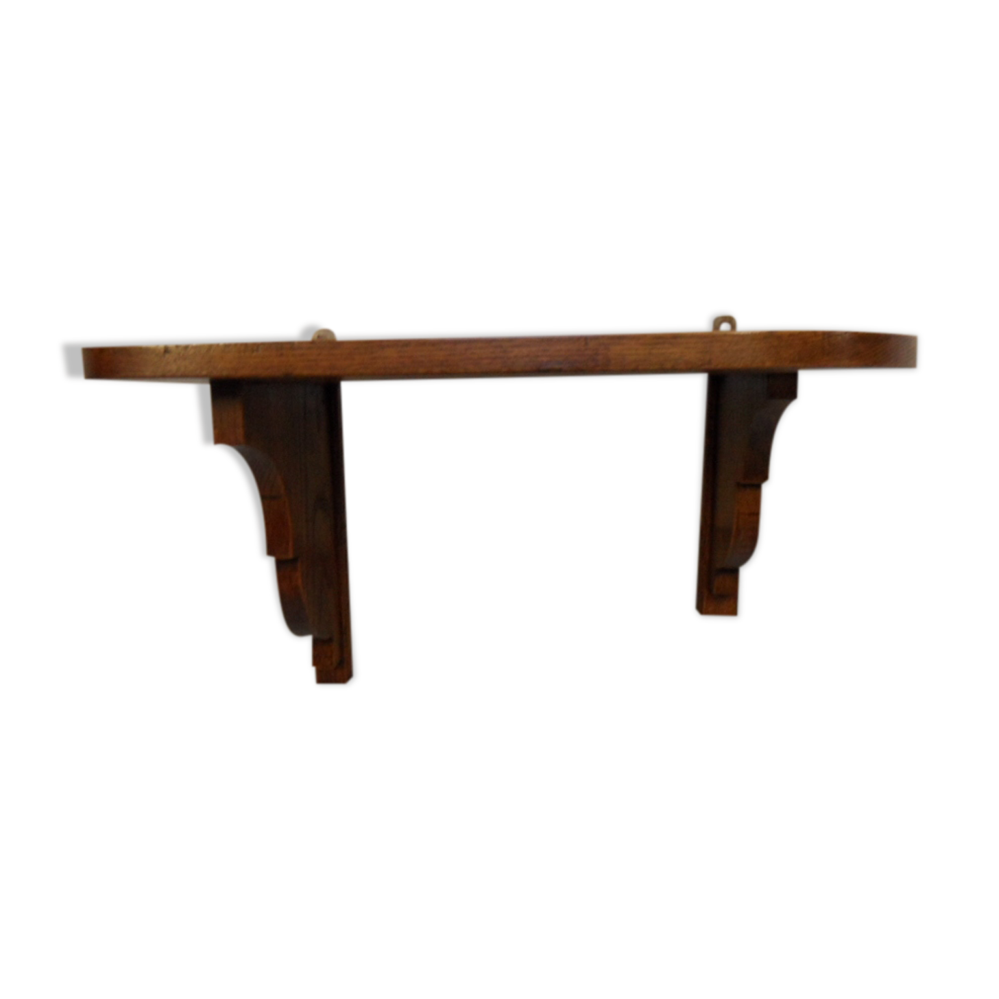 Art deco oak hanging shelf