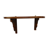 Art deco oak hanging shelf