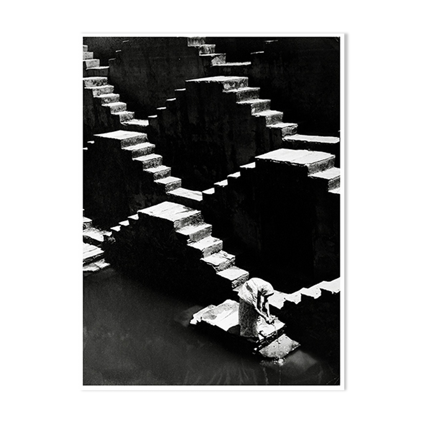 Stepwell. photography in Rajasthan 1960s