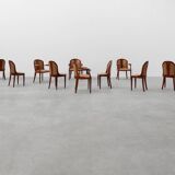 Set of 10 Art Deco chairs by De Coene, Belgium 1935
