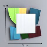 Colored Mirror with Irregular Shape in the style of Ettore Sottsass, Italy