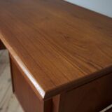 Danish teak desk by Gunnar Nielsen for Tibergaard, 1960s