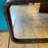Art Deco mirror in rounded wood