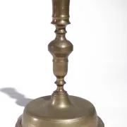 Large Spanish brass candlestick with low bell base – circa 1680-1730