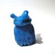 Portieux photophore cigar holder antique opaline turquoise blue gothic