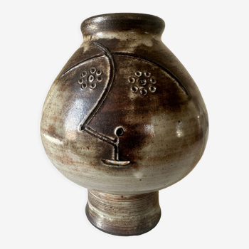 Céramique vase dieulefit design vintage années 60