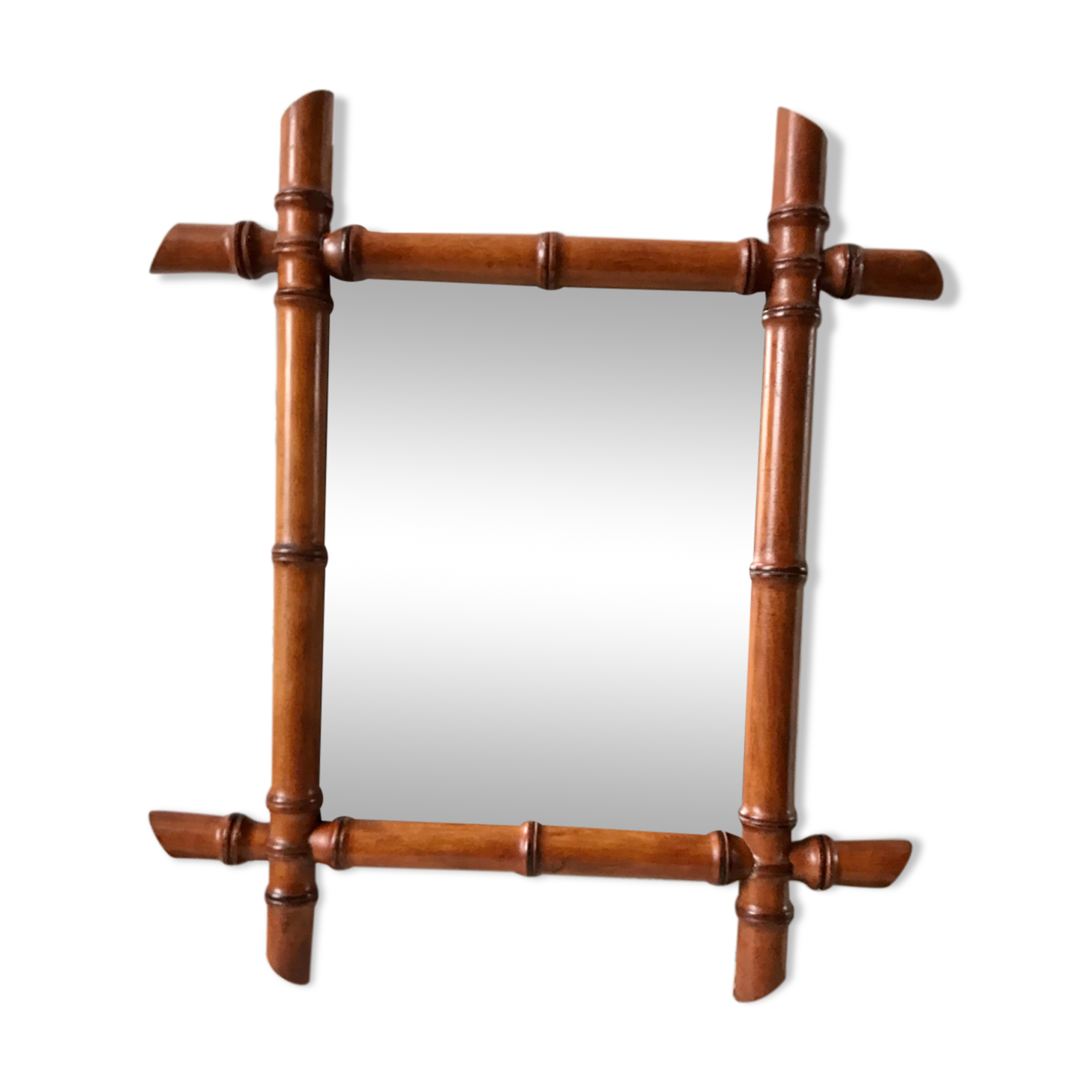 Wooden barber mirror Bamboo style 20-30s