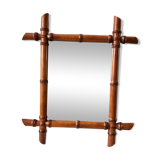 Wooden barber mirror Bamboo style 20-30s