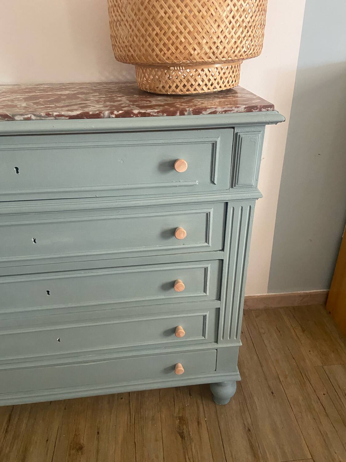 Commode bois et marbre