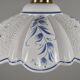 1980s Vintage Hand-Painted Portuguese Pierced Pottery Pendant Lamp