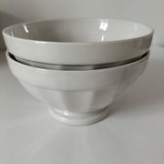 vintage faceted farmhouse duo of bowls