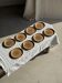 Set of 8 dark orange stoneware dessert plates Longchamp D19.5