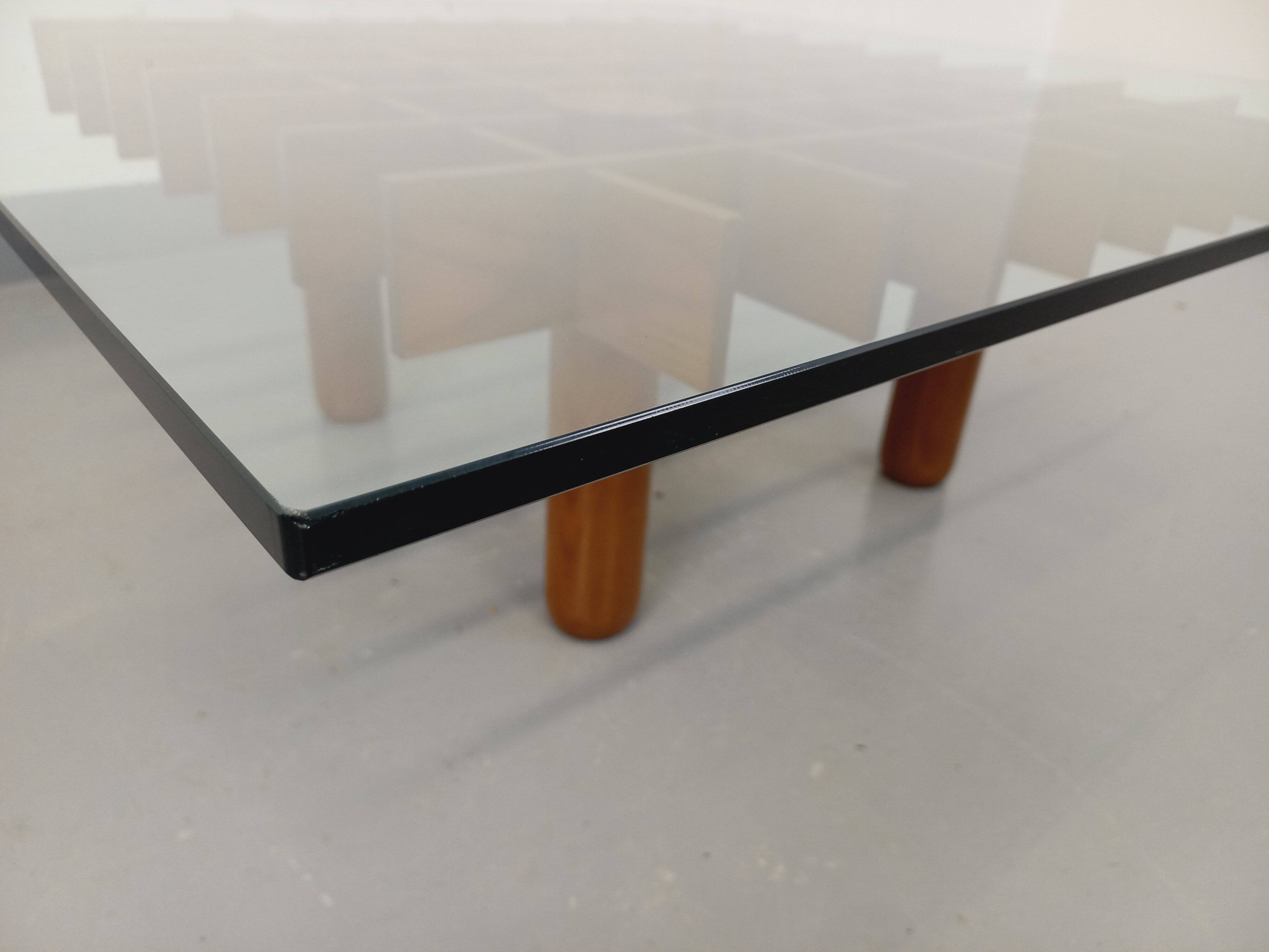 Vintage Italian square coffee table Kyoto by Gianfranco Frattini for Knoll
