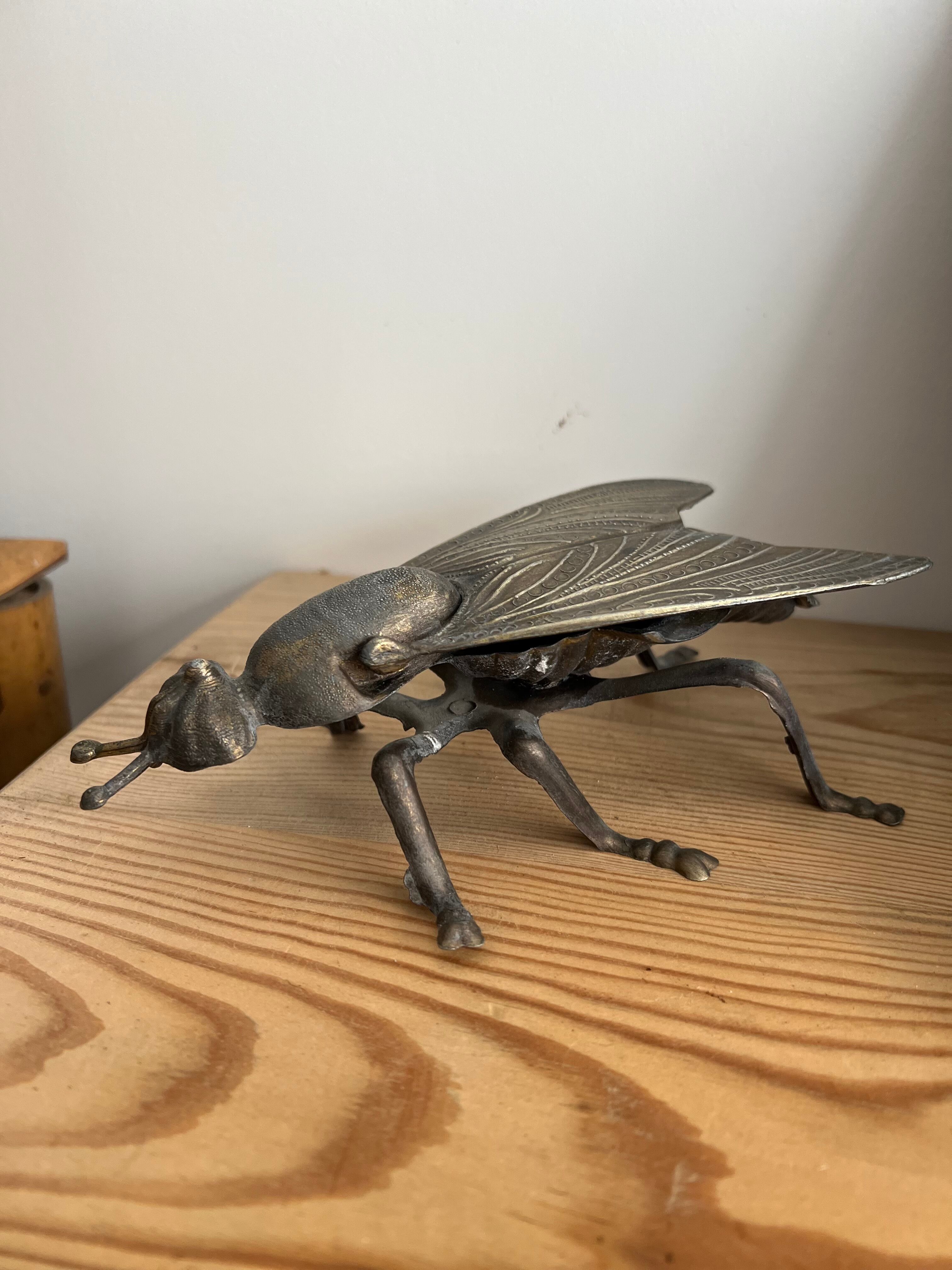Brass fly ashtray