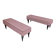 Pair of Benches with Red Patterned Fabric Upholstery, Italy