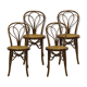 Antique Spanish Bentwood Chair in Oak by Ventura Feliu, 1890s, Set of 4