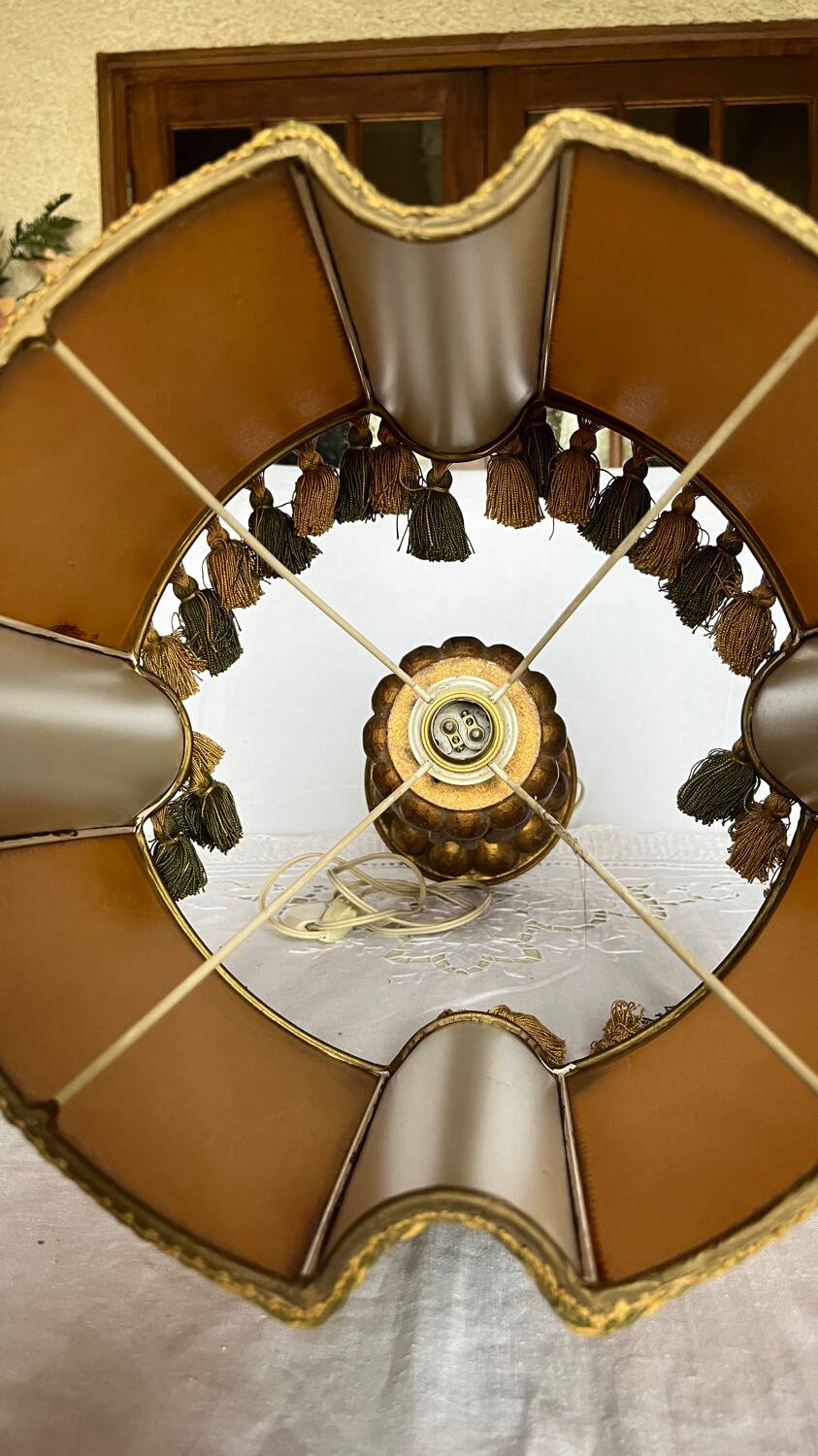 Vintage wooden table lamp