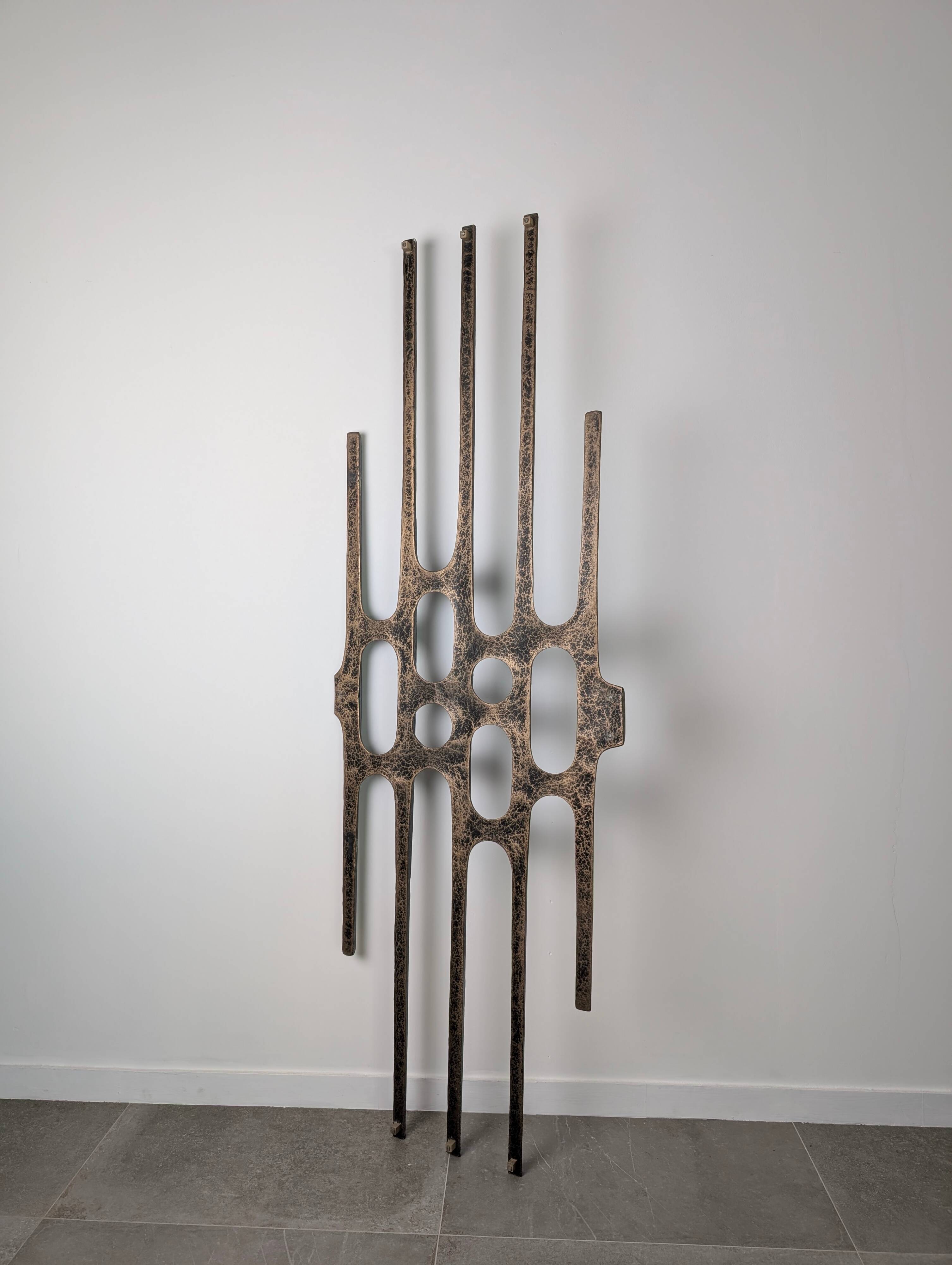 Brutalist Cast Aluminum Door Panel, 1960s