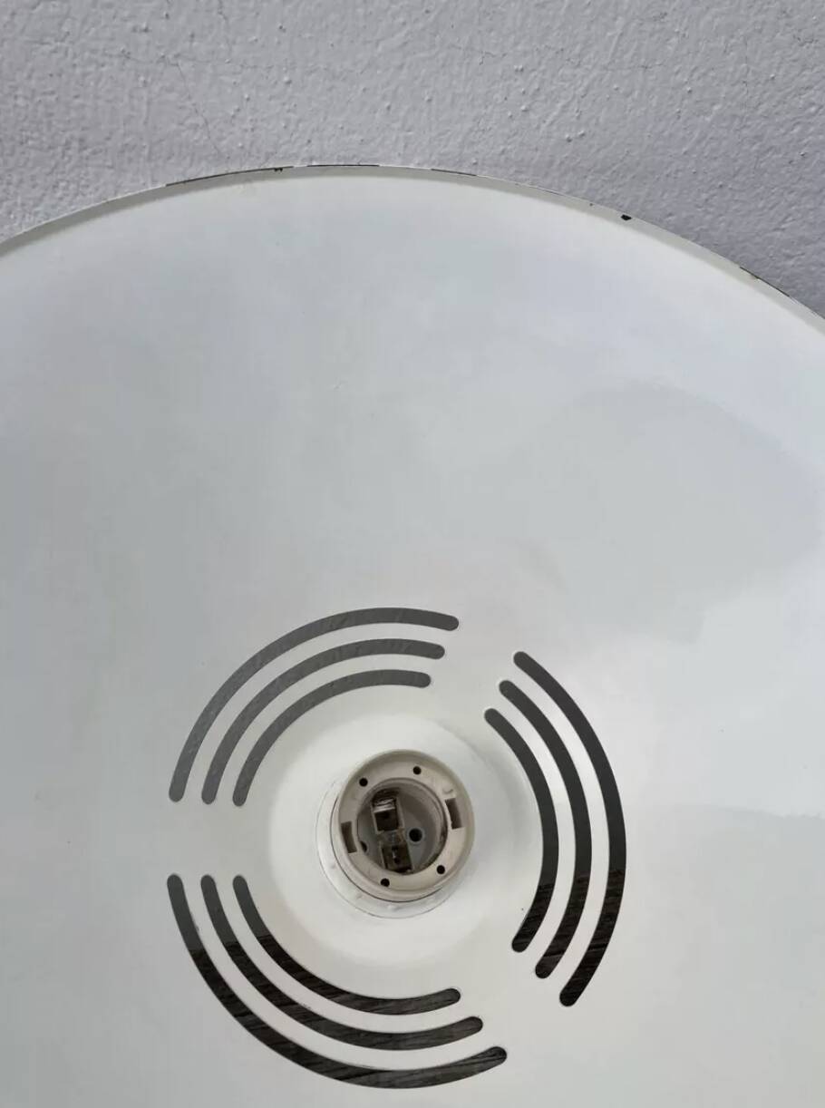 Pendant light 1980 white metal