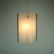 Danish modern pendant lamp teak opaline glass textured glass 1950s 60s mid century light