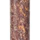 Pair of Brocatelle marble columns and stone with Corinthian capitals.