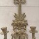 Pair of cast iron candlesticks