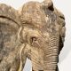 Large handcrafted Suar wood elephant sculpture