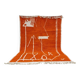 Tapis orange bérbere fait main traditionnel 3/2m