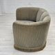 1970s, Danish 2-seater curved sofa, original furniture velour, beech wood.