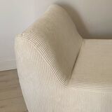 White corduroy armchair