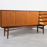 Midcentury Teak Sideboard, Norway, 1960s, Gustav Bahus Style, Fully Restore