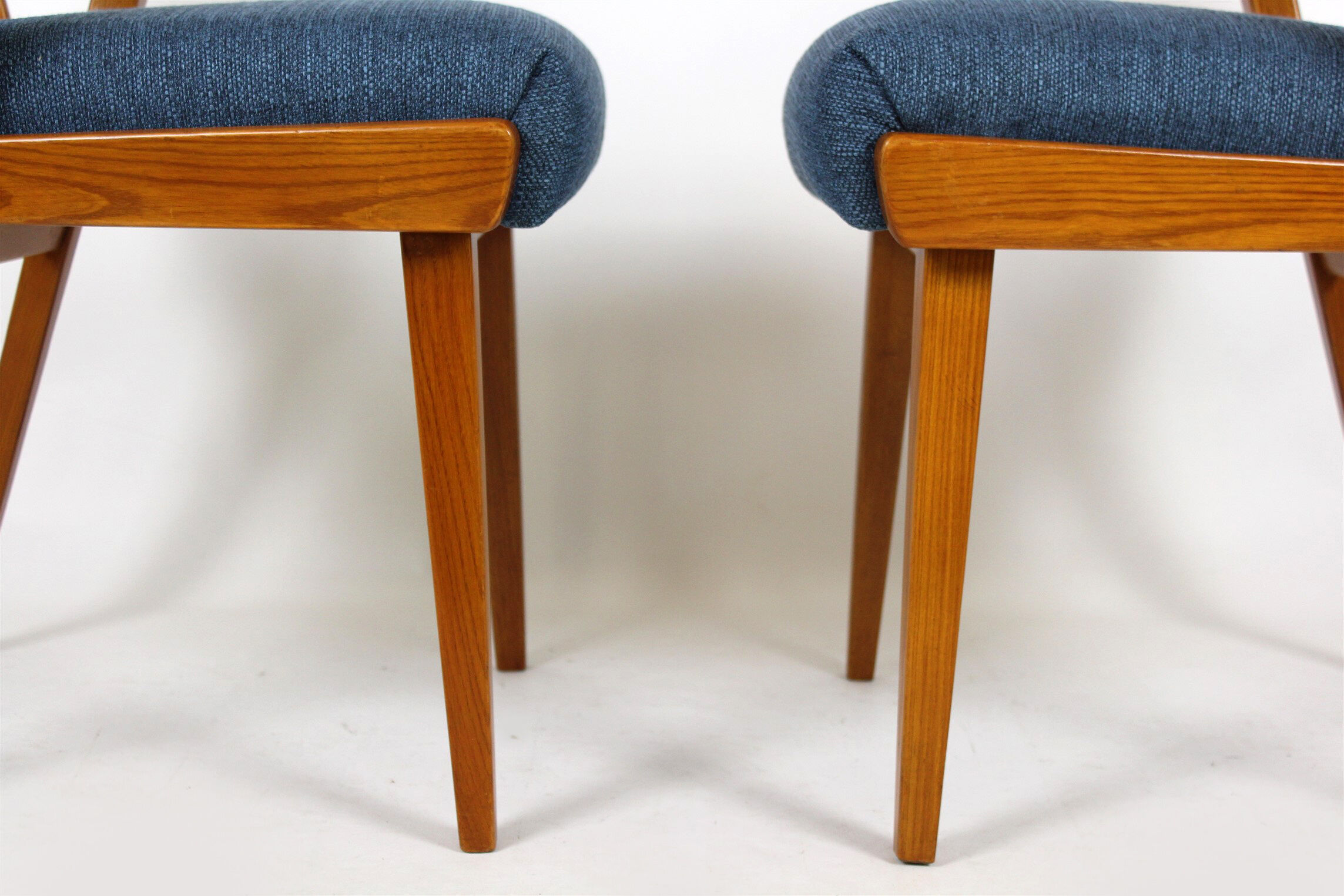 Ash & walnut dining chairs from Jitona Sobeslav, 1950