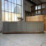 XXL walnut trade counter with multiple drawers