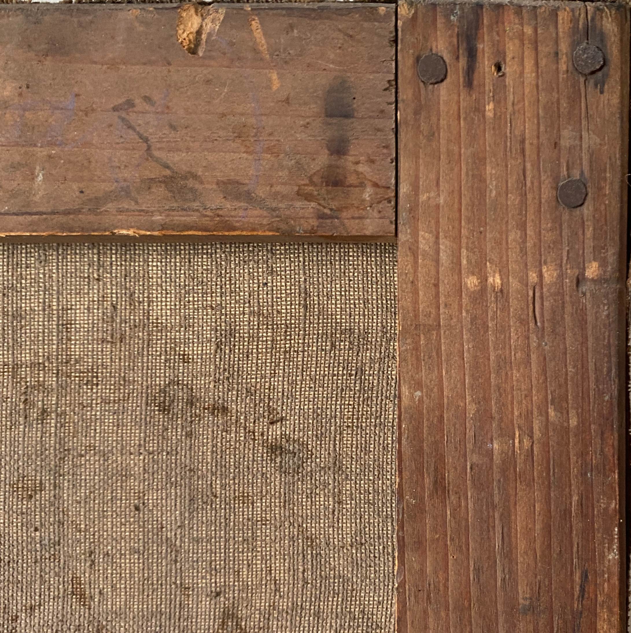 Table HST "Red house by the river" signed C. Normand early XX°