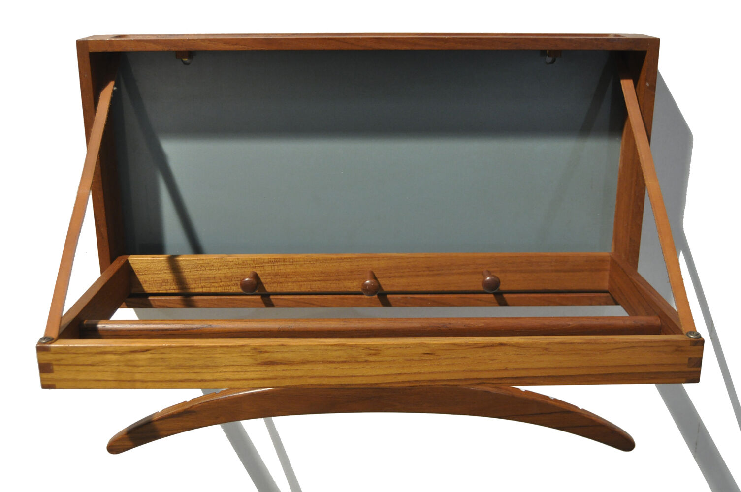 Teak coat rack by Adam Hoff & Poul Ostergaard for Virum, 1950s