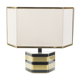 Lampe italienne de Romeo Rega noire et laiton 1970