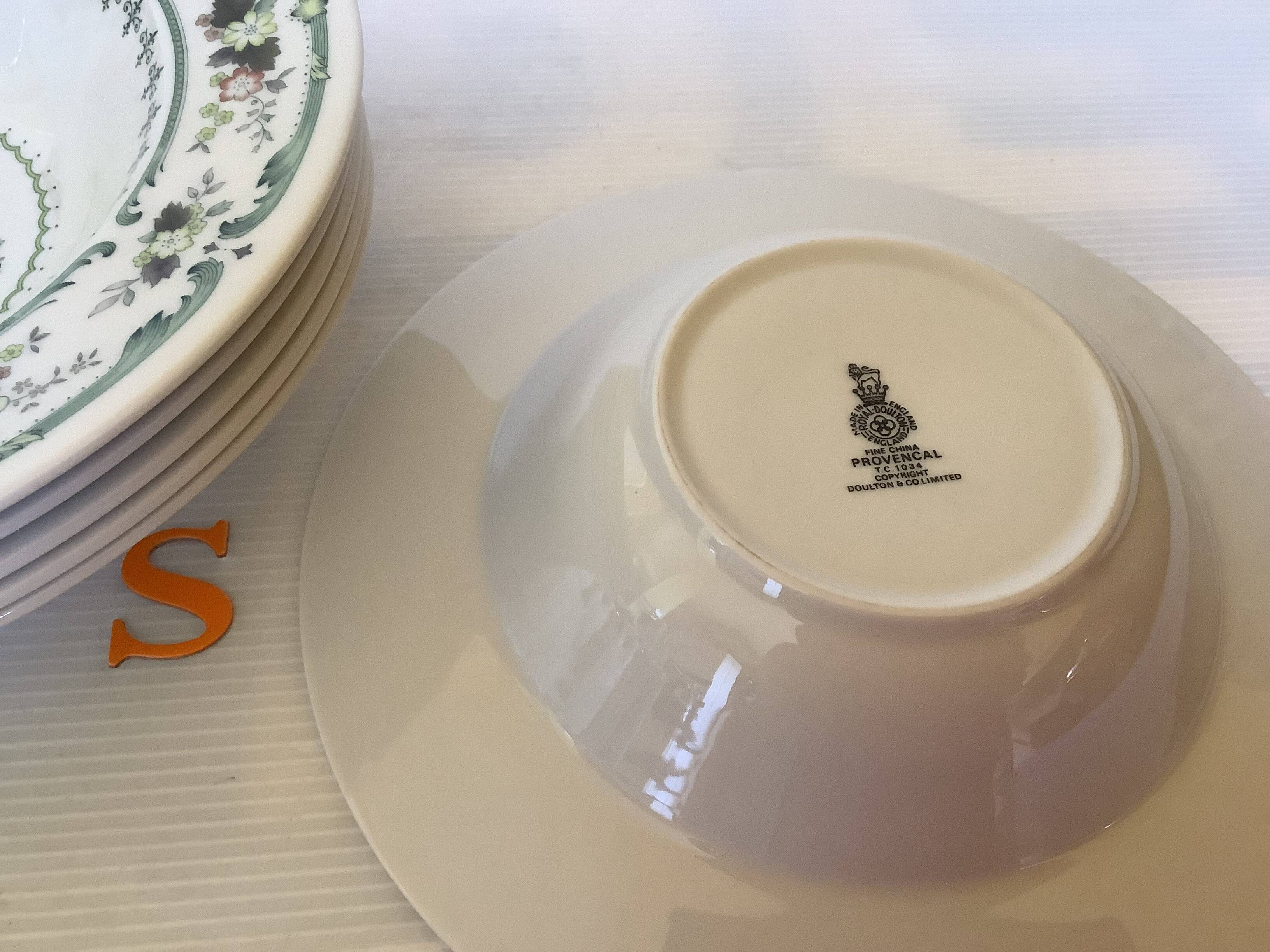 Six Royal Doulton Provençal soup plates