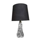 Pied de lampe vintage en cristal torsadé signé BACCARAT – XXe