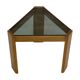 Vintage side table by Porada Arredi, 1970s wood and glass