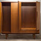 Scandinavian wardrobe 1960 teak 4 doors, 3 drawers, 2keys