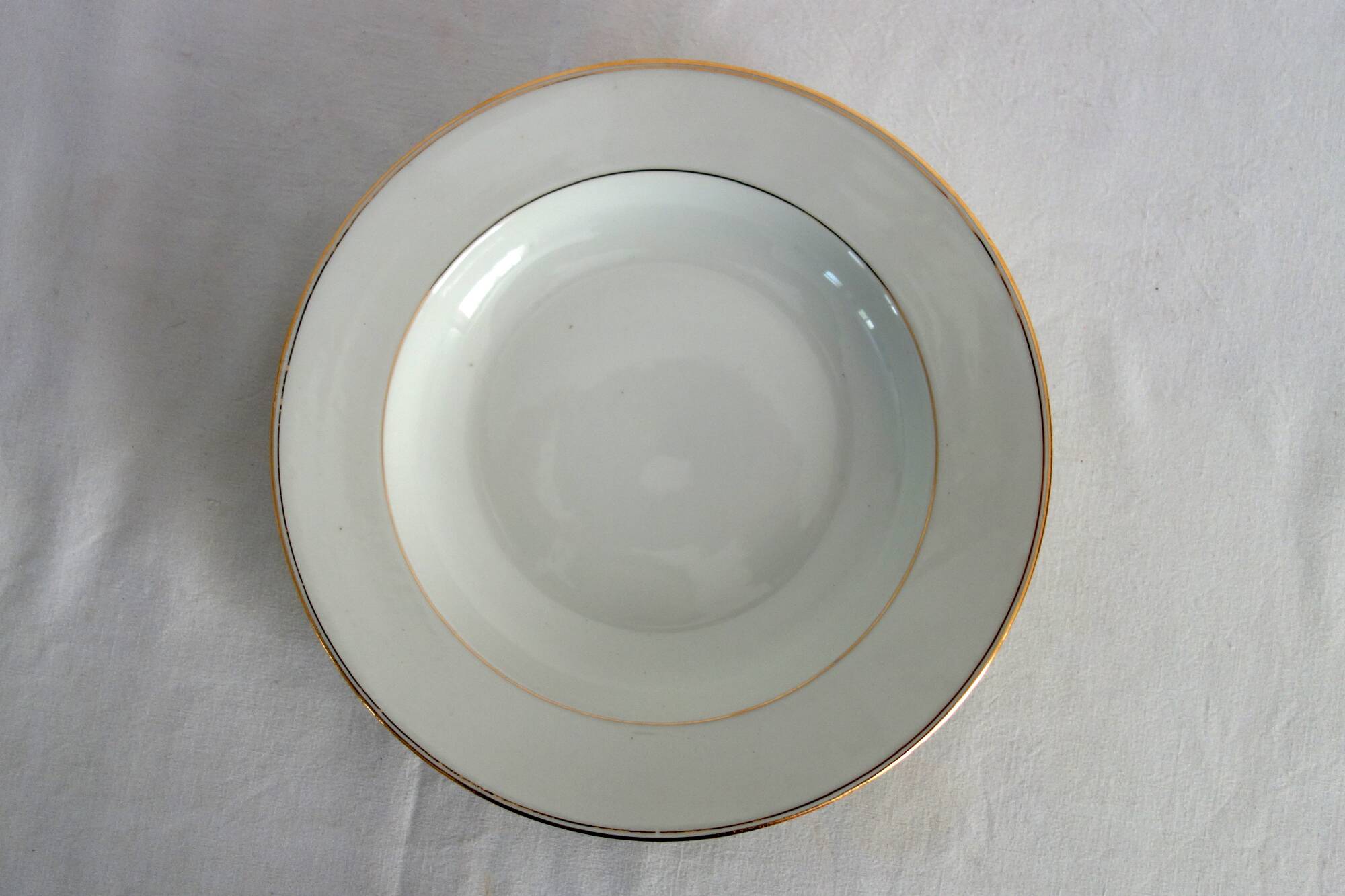 Set of 6 Limoges porcelain soup plates