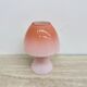 Peil & Putzer pink glass mushroom table lamp, 1970s