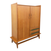 Armoire vintage en bois de chêne des années 50 60