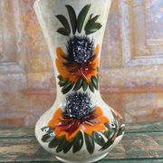 Vase vintage en céramique signé Roy – Décor Main – Années 60/70