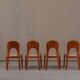 Vintage Morten dining chairs in teak by Niels Koefoed for Hornslet Møbelfabrik, Denmark 1970’s, set of 4