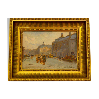 Oil on panel by P. Louis Cazaubon, late 19th/ early 20th century