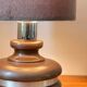 Ceramic Lamp with Aluminium Rim 1970s