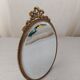 Miroir biseauté en laiton doré vintage -17x23cm