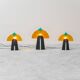 Set of 3 vintage Murano glass lamps by Gambarro & Poggi, 1980s design